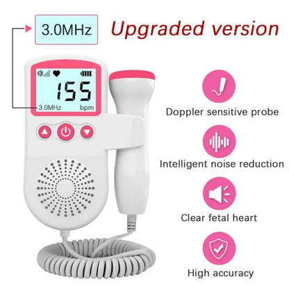 Fetal Doppler Heart Rate Monitor Home Pregnancy Baby Fetal Heart Rate Sound Detector