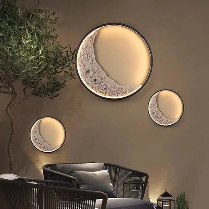 LED Crescent Moon Wall Light - Minimalist Art Foyer, Bedroom, and Balcony Sconce - Creative Crescent Moon Wall Lamp Design Decorative Lighting Fixtures