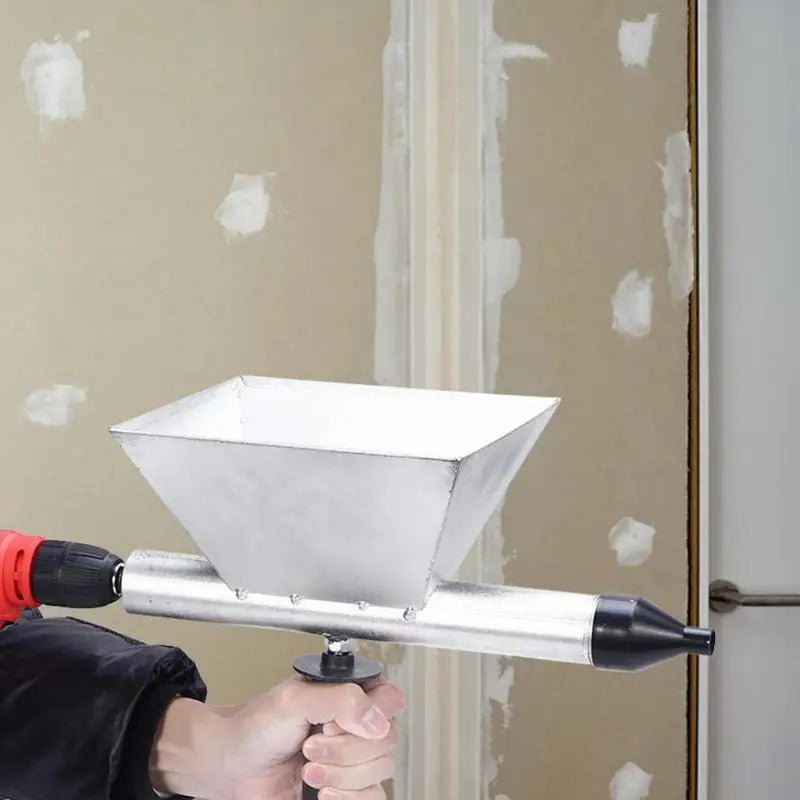 Mortar Grout Gun for Electric Drill – Caulking Gun Applicator with Steel Hopper & 4 Nozzles