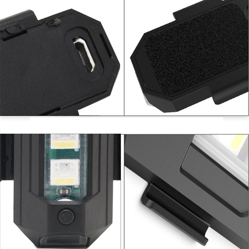 Motorcycle Strobe Lights - Anti-Collision Lights and USB Charging