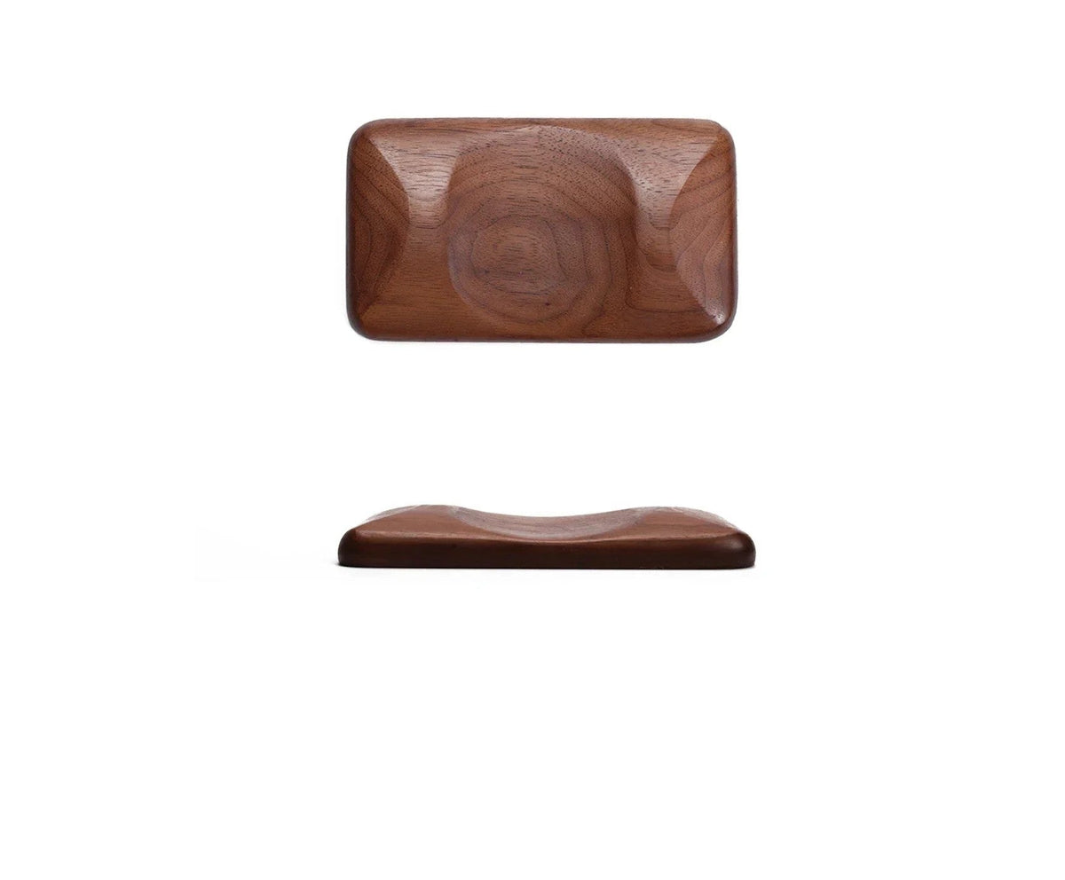 Solid Walnut Palm Rest - Wooden Wrist Support for Mouse & Keyboard Comfort