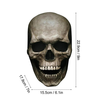 Movable Mouth Skull Mask - Halloween Full Head Skeleton Mask