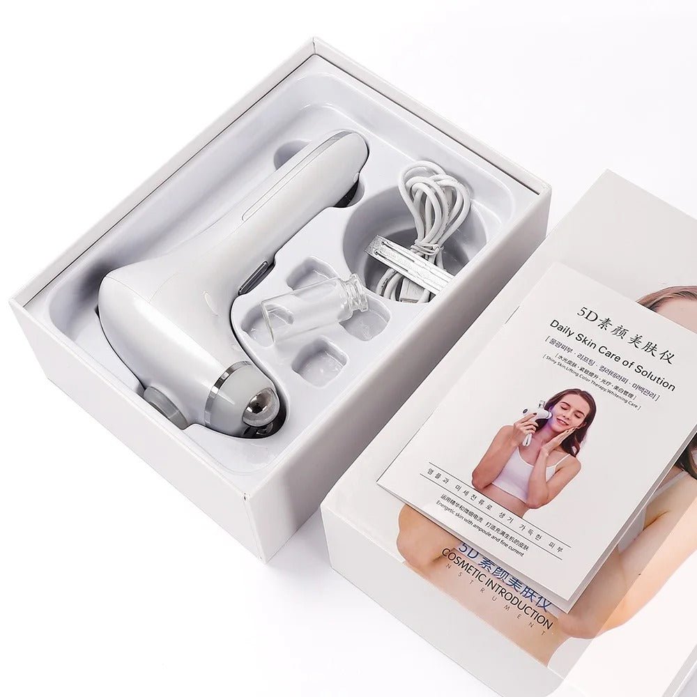 Multi-function Skin Beauty Instrument - Facial Steamer Microcurrent Skin Rejuvenation Face Lifting