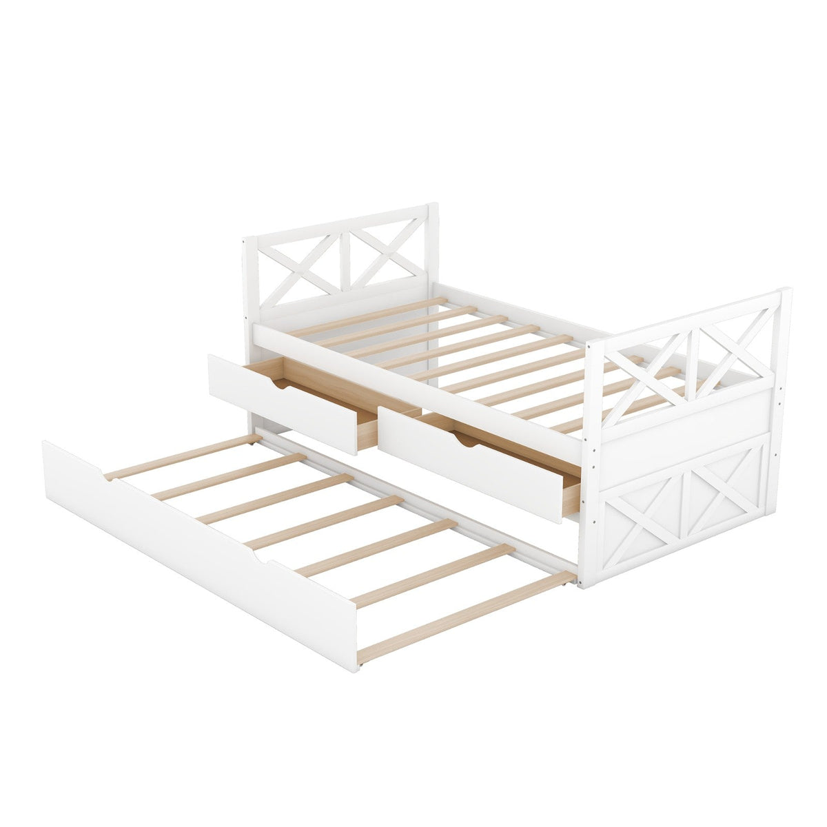 Multi-Functional Daybed with Drawers and Trundle
