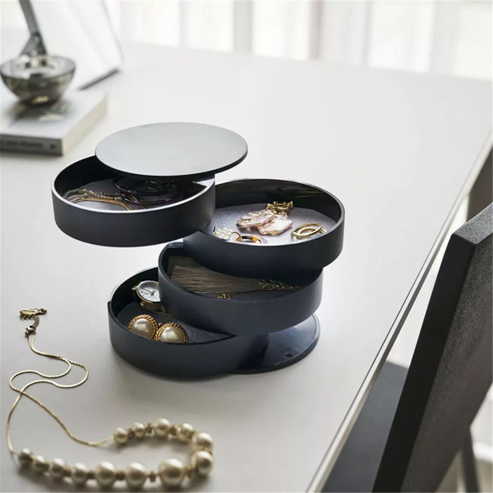 Multi-Layer Rotating Jewelry Organizer - Rotating Small Jewelry Box