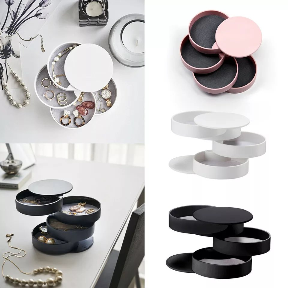 Multi-Layer Rotating Jewelry Organizer - Rotating Small Jewelry Box