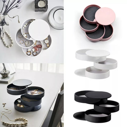 Multi-Layer Rotating Jewelry Organizer - Rotating Small Jewelry Box