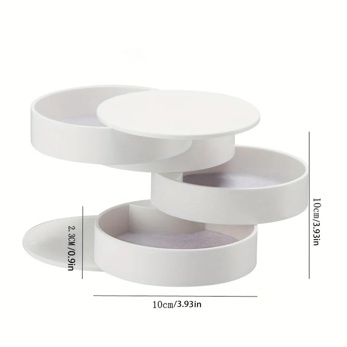 Multi-Layer Rotating Jewelry Organizer - Rotating Small Jewelry Box