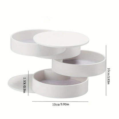 Multi-Layer Rotating Jewelry Organizer - Rotating Small Jewelry Box