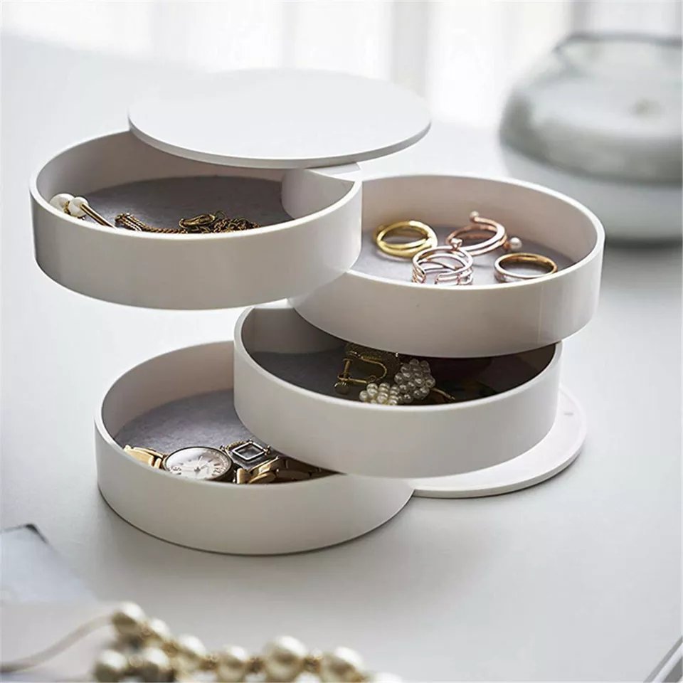 Multi-Layer Rotating Jewelry Organizer - Rotating Small Jewelry Box