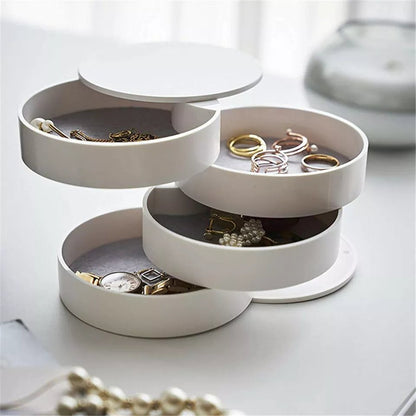Multi-Layer Rotating Jewelry Organizer - Rotating Small Jewelry Box