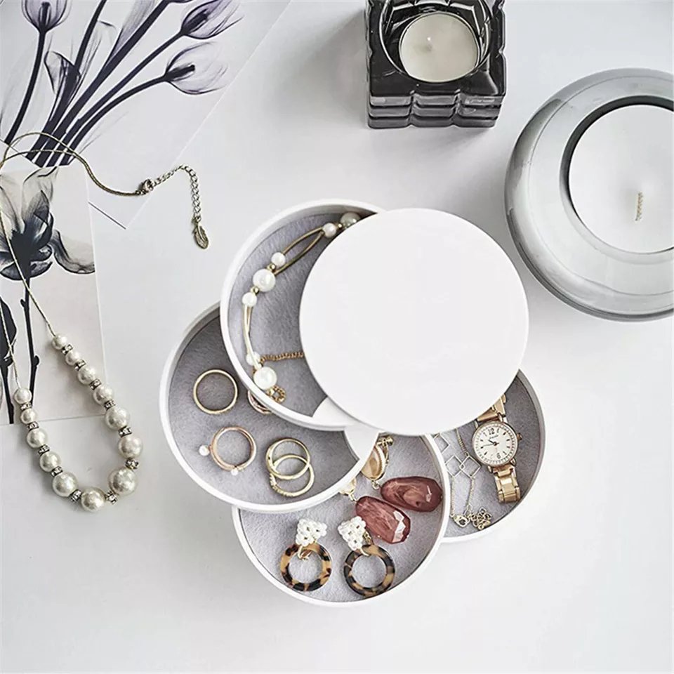 Multi-Layer Rotating Jewelry Organizer - Rotating Small Jewelry Box