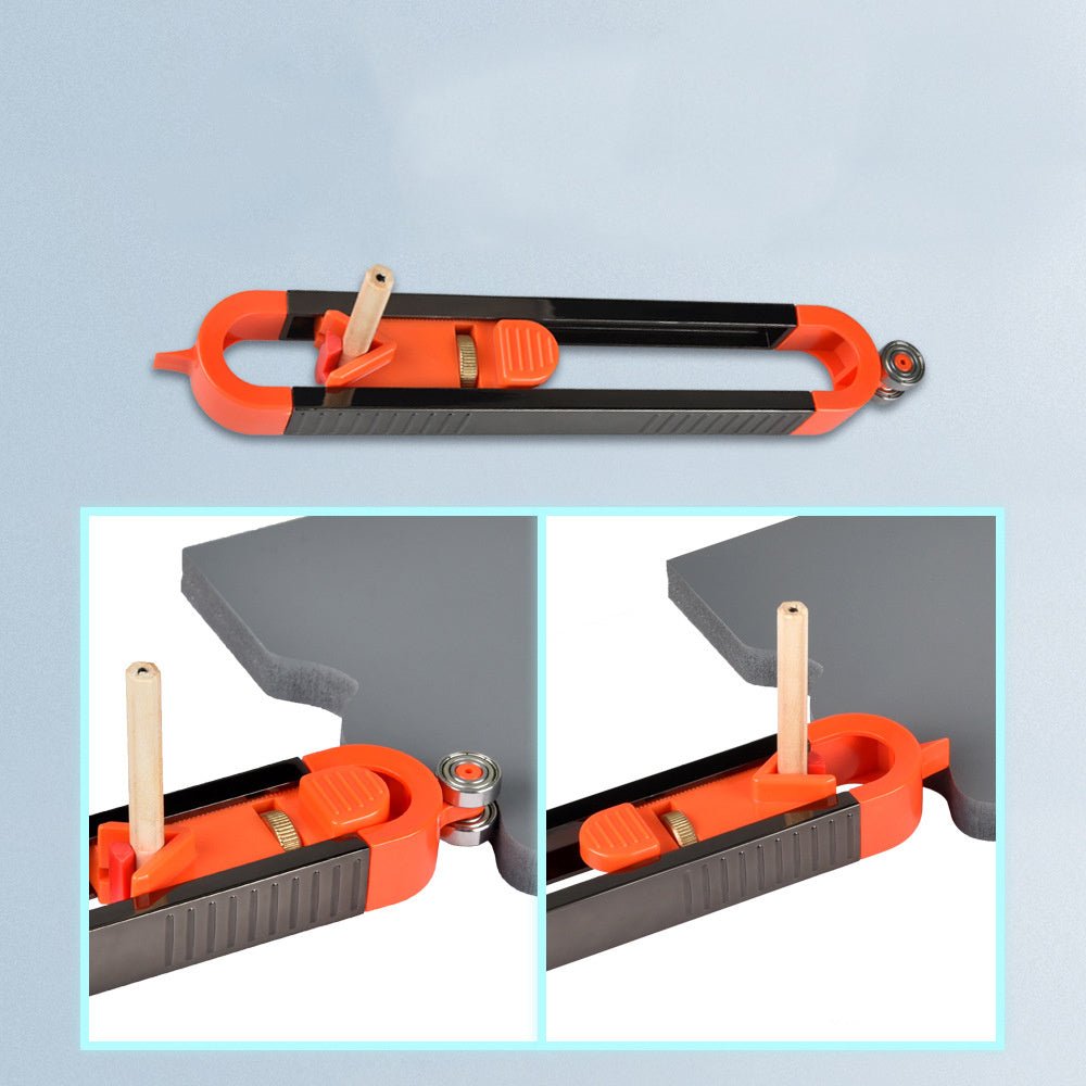Multifunction Contour Profile Gauge - Measuring Copy Template Floor Tile Laying Cutting Drawing Woodworking Tools and Pencil tool