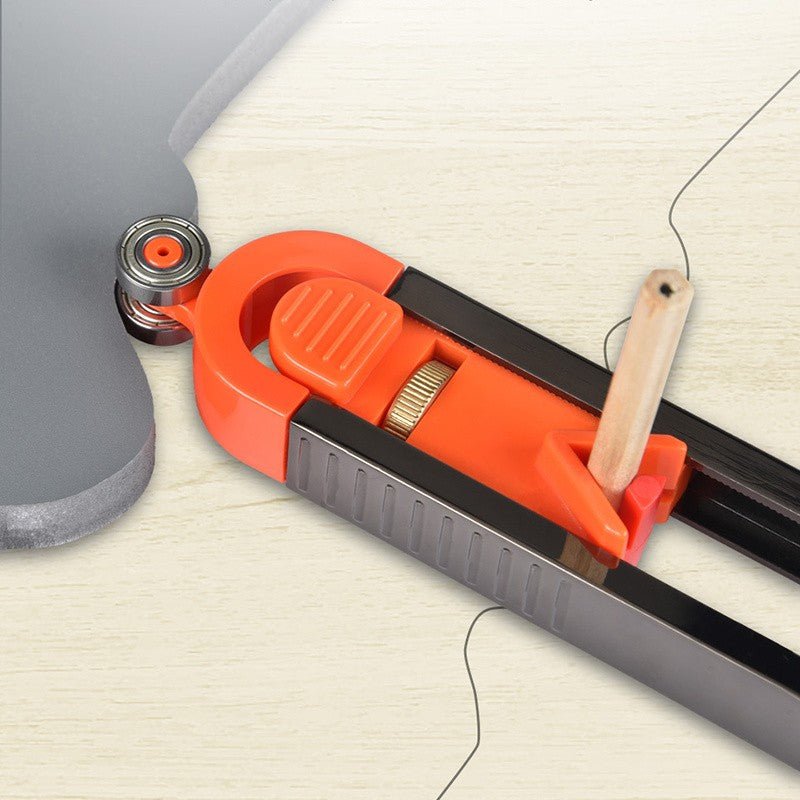 Multifunction Contour Profile Gauge - Measuring Copy Template Floor Tile Laying Cutting Drawing Woodworking Tools and Pencil tool