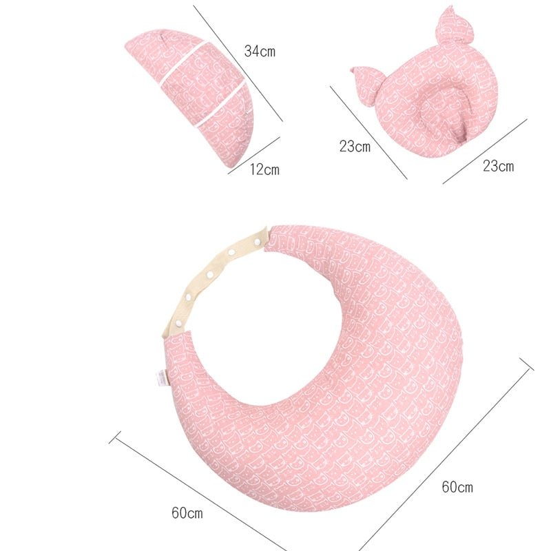 Multifunction Nursing Pillow - Breastfeeding Pillows for Mom and Baby with Adjustable Waist Strap and Removable Cotton Cover