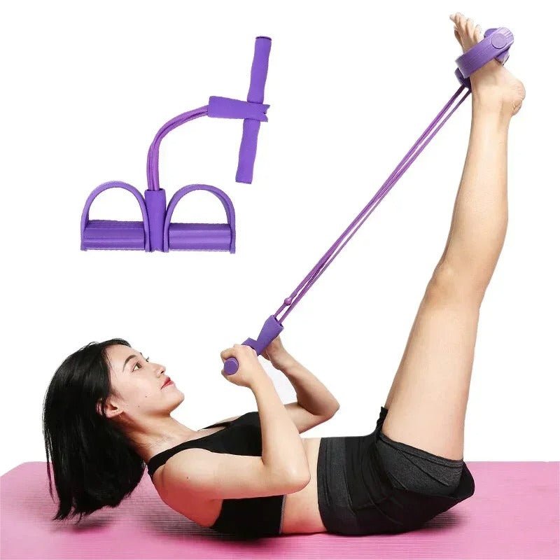 Multifunction Tension Rope 4-Tube Elastic Yoga Pedal Puller