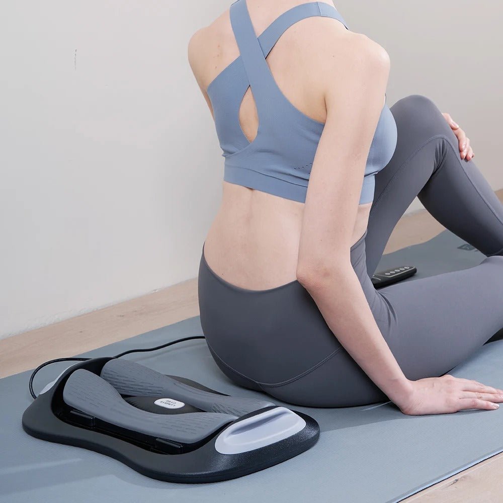 Multifunctional Lumbar Traction Device For Back Pain Relief - Lower Back Stretcher and Massager