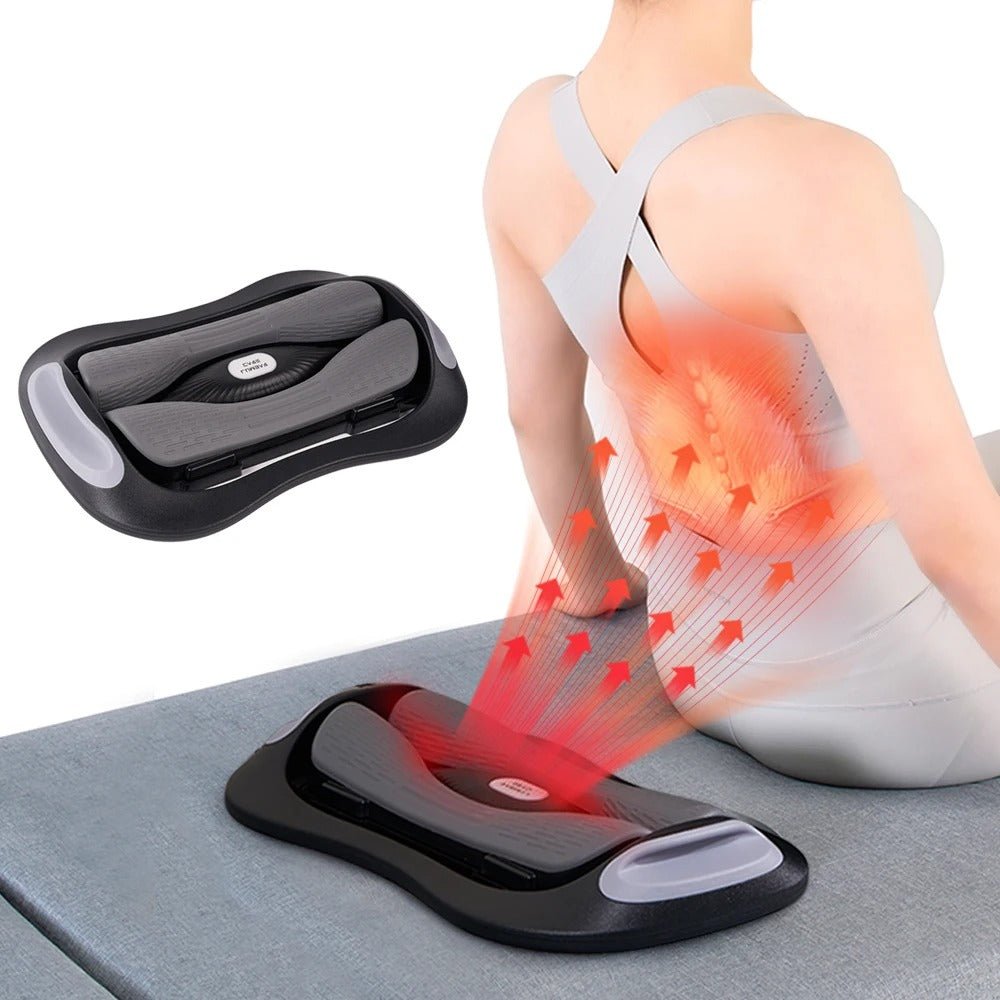 Multifunctional Lumbar Traction Device For Back Pain Relief - Lower Back Stretcher and Massager