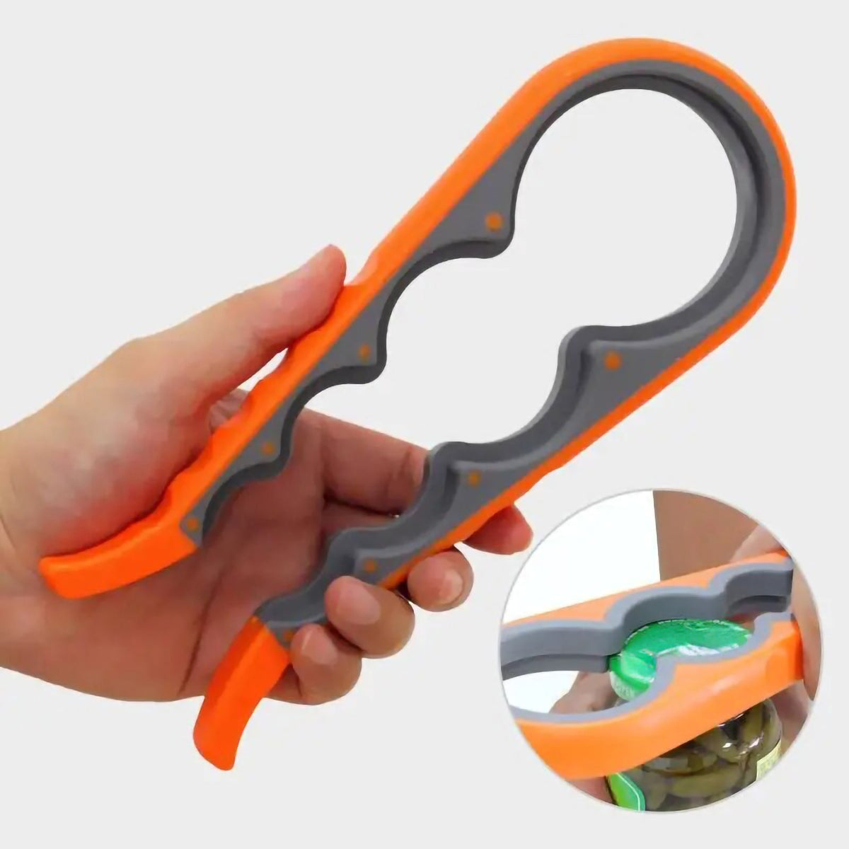 Multifunctional Manual Can Opener – 4-in-1 Bottle Opener with Non-Slip Grip for Easy Lid and Cap Removal, Essential Kitchen Gadget