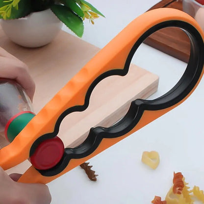 Multifunctional Manual Can Opener – 4-in-1 Bottle Opener with Non-Slip Grip for Easy Lid and Cap Removal, Essential Kitchen Gadget