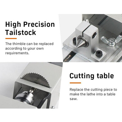 Multifunctional Mini Metal & Wood Lathe