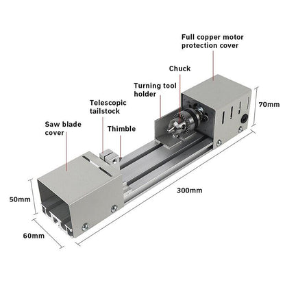 Multifunctional Mini Metal & Wood Lathe