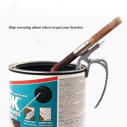 Multifunctional Painting Tool - Paint Bucket Handle & Opener, Magnetic Brush Holder, Bucket Opener Paint Water-Based Latex Paint Bucket Clip Tool