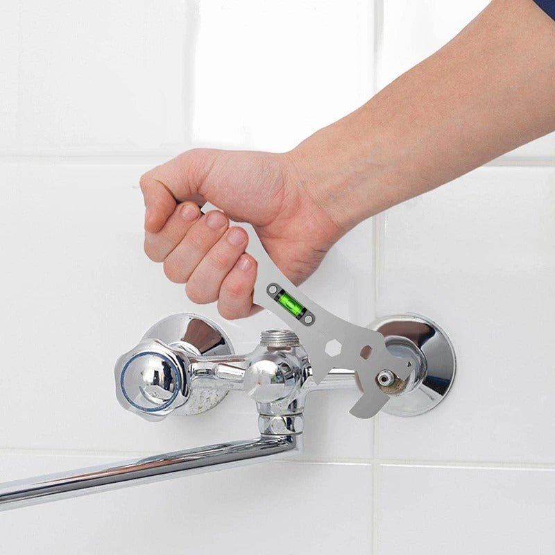 Multifunctional Wrench Tool with Level -  Universal Repair Wrench Bathroom Installation and Maintenance