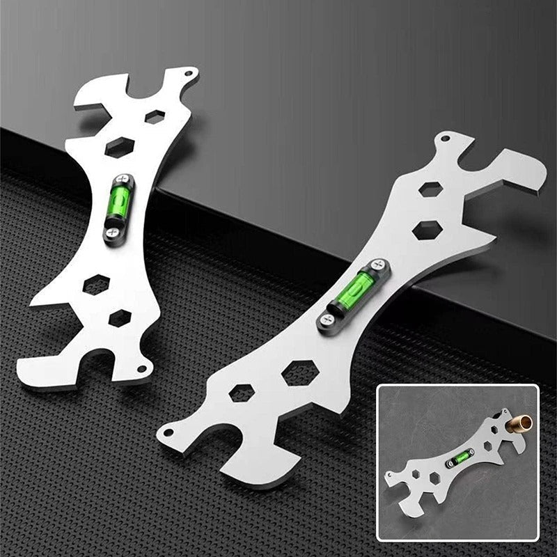 Multifunctional Wrench Tool with Level -  Universal Repair Wrench Bathroom Installation and Maintenance
