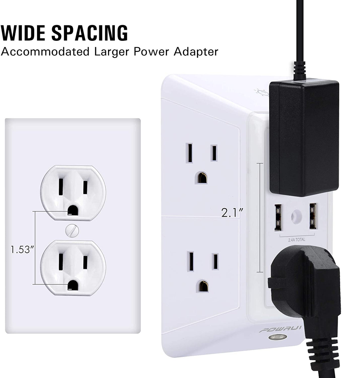 MultiPlug™ Outlet Extender w/ Surge Protector