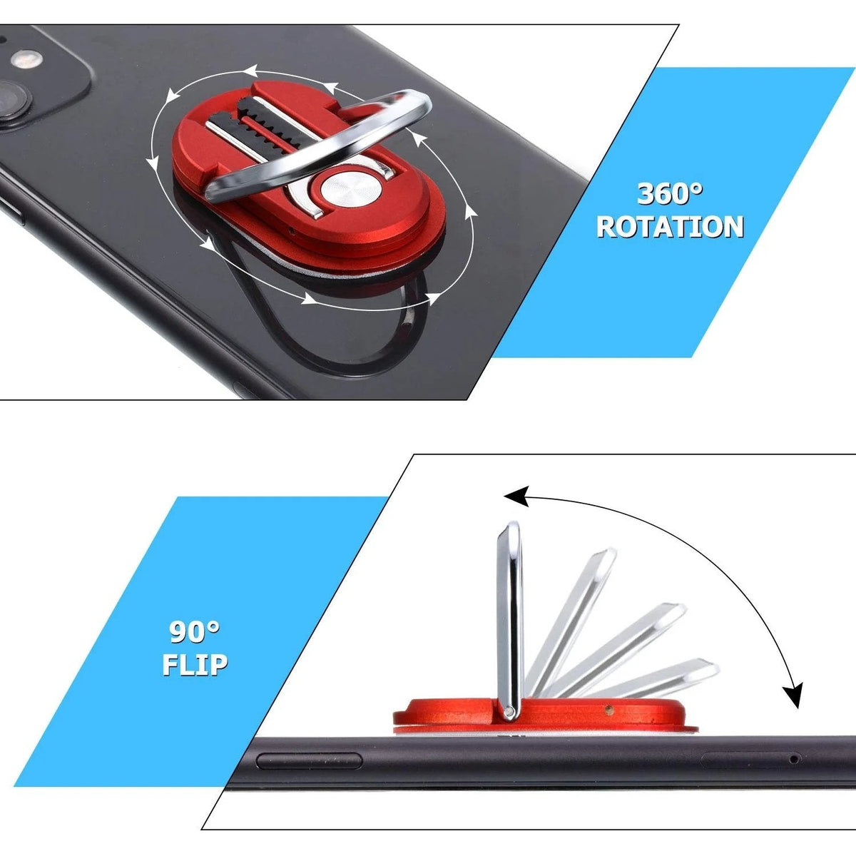 Multipurpose Mobile Phone Holder - 360 Degree  Car Air Vent Grip Magnetic Finger Holder Bracket