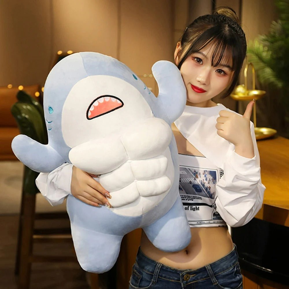 Muscle Shark Plush Toys - Ocean Fish Soft Shark Stuffed Animal