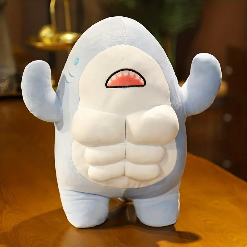 Muscle Shark Plush Toys - Ocean Fish Soft Shark Stuffed Animal