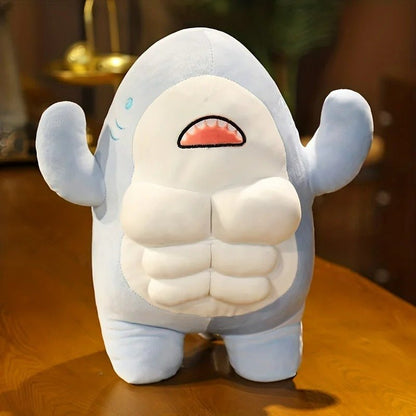 Muscle Shark Plush Toys - Ocean Fish Soft Shark Stuffed Animal