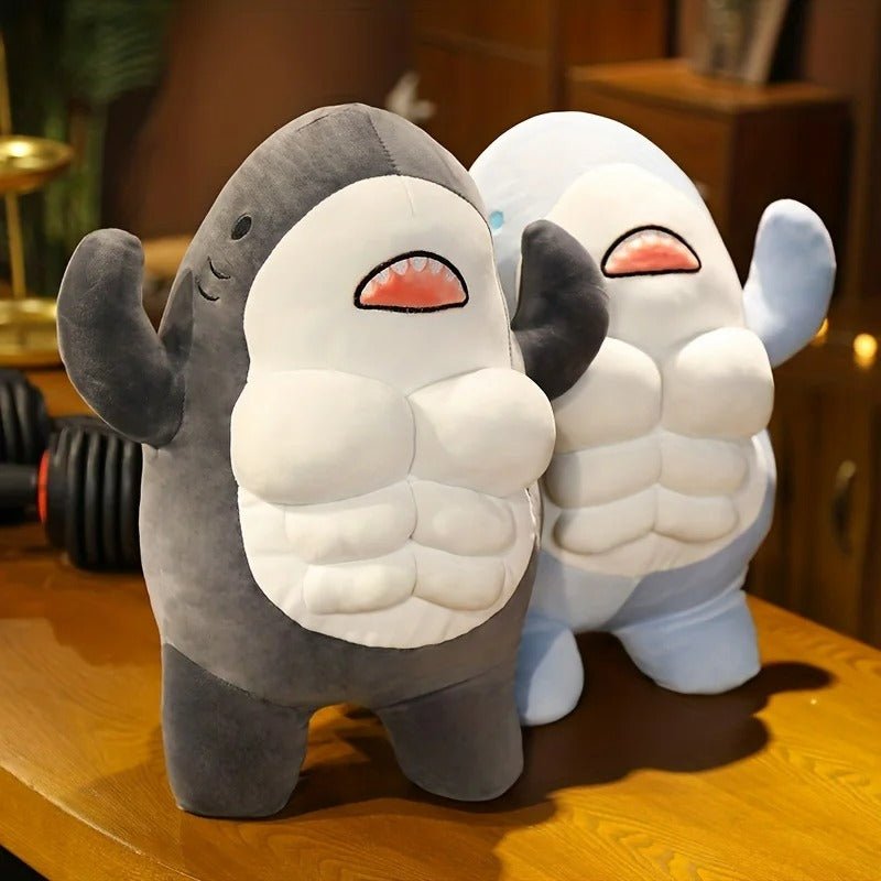 Muscle Shark Plush Toys - Ocean Fish Soft Shark Stuffed Animal