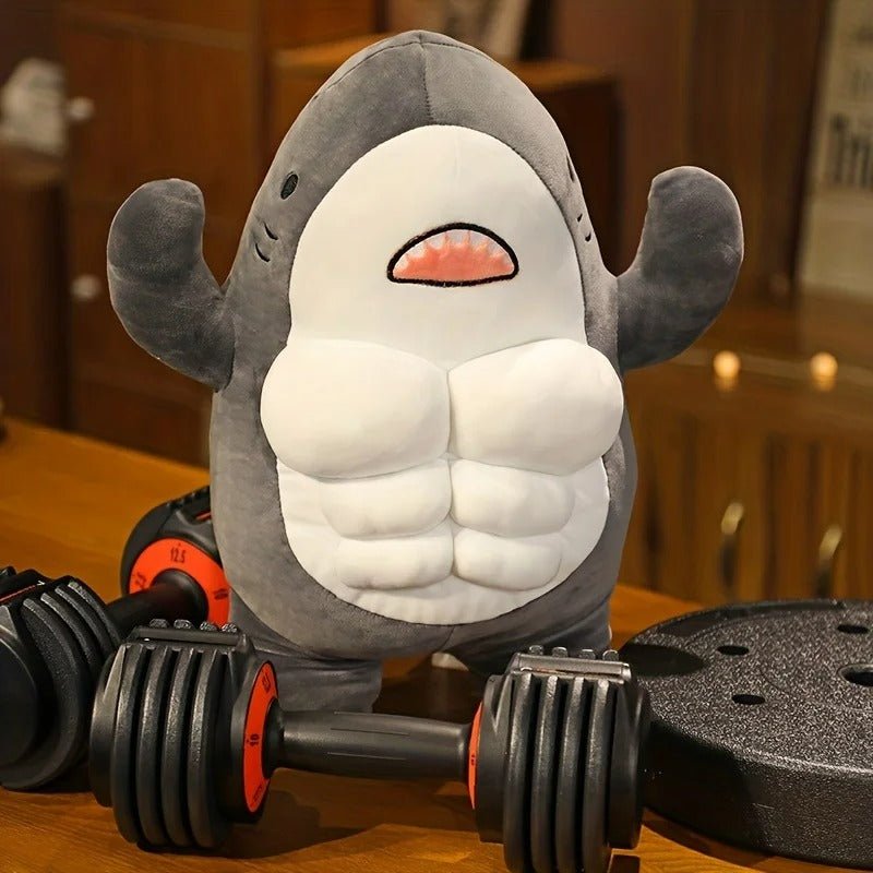 Muscle Shark Plush Toys - Ocean Fish Soft Shark Stuffed Animal