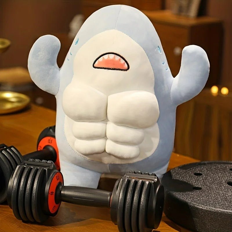 Muscle Shark Plush Toys - Ocean Fish Soft Shark Stuffed Animal