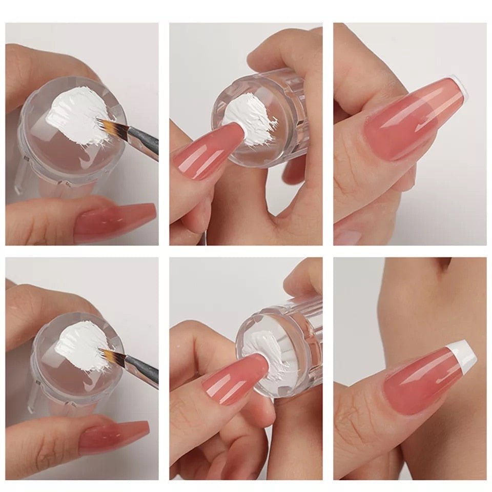 Nail Art Jelly Stamp - Silicone Transparent French Kit
