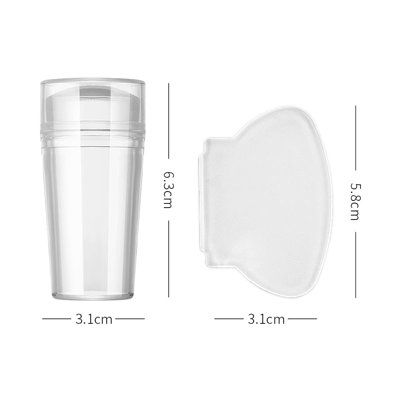 Nail Art Jelly Stamp - Silicone Transparent French Kit