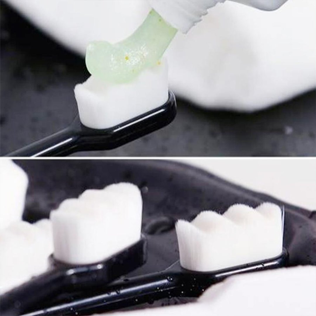 Extra-Soft Manual Toothbrush - Dense Ultra-Fine Bristles, Wide Wavy Head