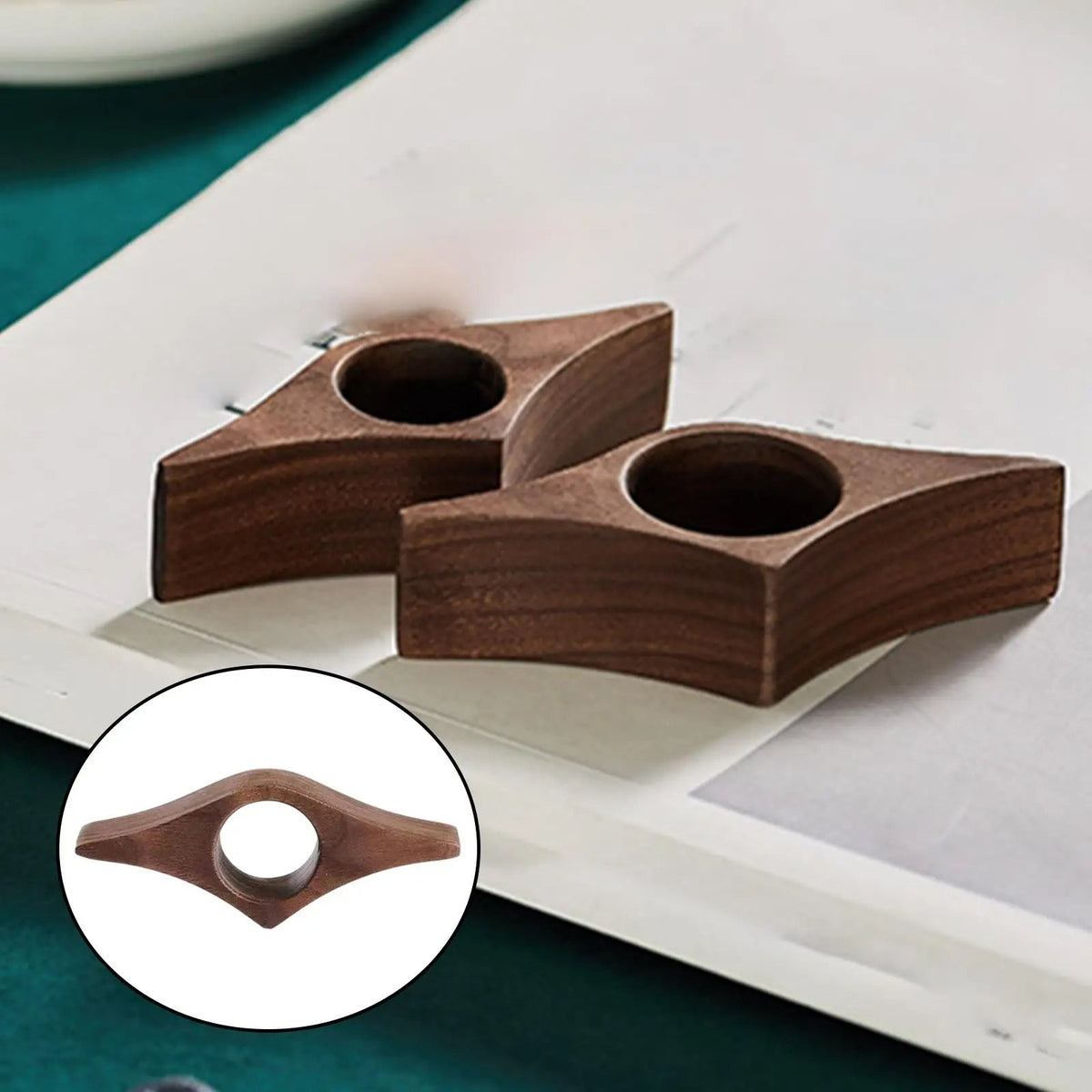 Natural Solid Wood Thumb Book Holder – One-Handed Reading Support, Perfect Gift for Book Lovers