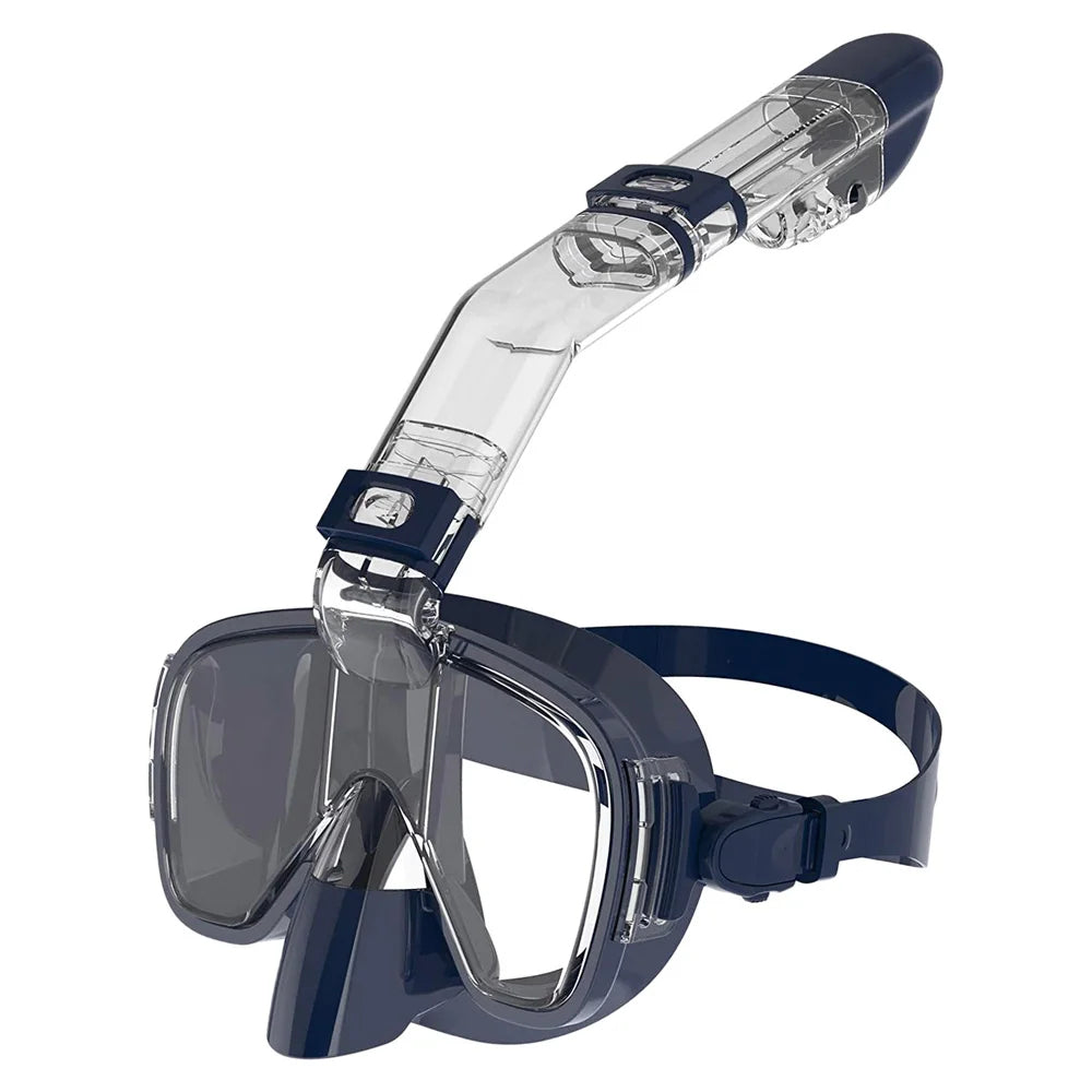 Anti-Fog Scuba Diving Snorkeling Mask – Safe Breathing Half-Face Scuba Diving Set for Kids & Adults