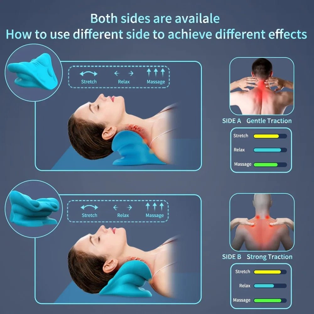 Neck Stretcher Pillow - Cervical Neck and Shoulder Relaxer