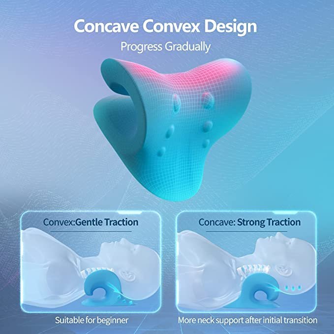 Neck Stretcher Pillow - Cervical Neck and Shoulder Relaxer