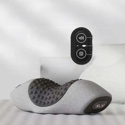 Electric Heated Neck Massage Pillow – Soothing Vibration & Memory Foam for Deep Relaxation