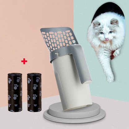 Cat Litter Shovel, Pet Litter Sifter, Sand Cleaning Pet Scooper with Waste Container