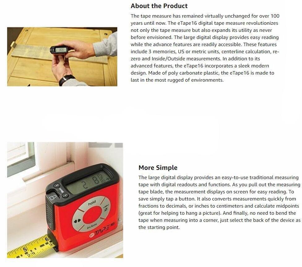 eTape Portable Digital Measure