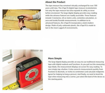 eTape Portable Digital Measure