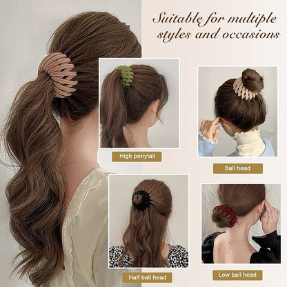 Women's Bird Nest Magic Hair Clip, Expandable, Retractable, Hair Claw Ponytail Holder