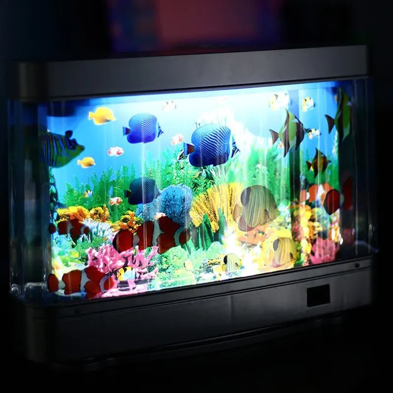 Night Light Virtual Ocean Dynamic LED Table Lamp - Perfect Sensory Lamp
